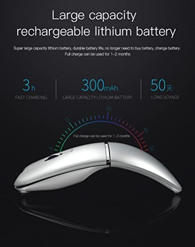 Ratón Inalámbrico De Arco Plegable Con Receptor Usb, Bluetoo