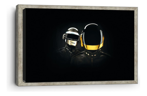 Cuadro Canvas Marco Inglés Daft Punk Cascos 90x140cm