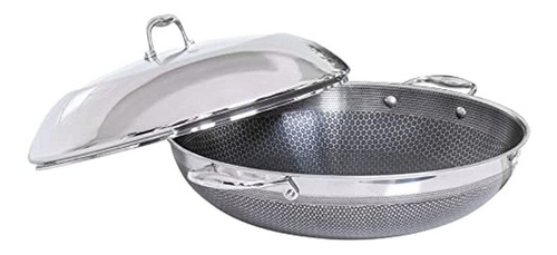 Sartén Wok Híbrida De Acero Inoxidable Hexclad De 14 Pulgada