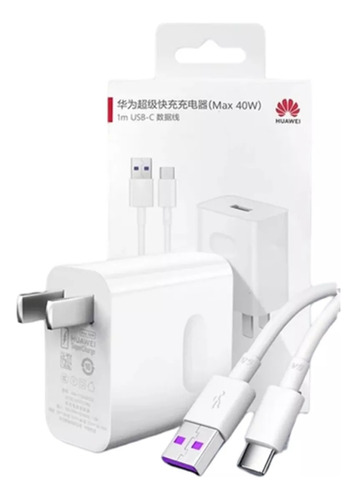 Cargador Huawei Super Charger P20 Pro Original Usb Tipo C 