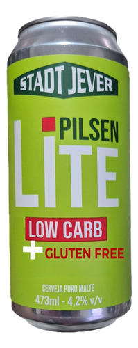 Cerveja Sem Gluten Low Carb Alemã Stadtjever Latão 473 Ml