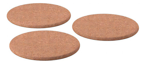 Set De 3 Porta Ollas/salvamanteles De Corcho 19 Cm Color Corcho