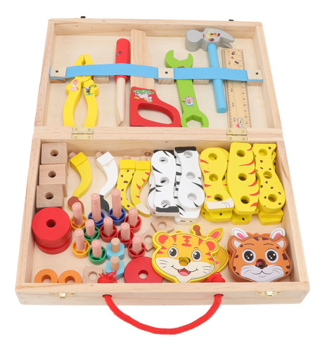 Caja De Herramientas Para Niños, Juguetes De Madera, Rompeca