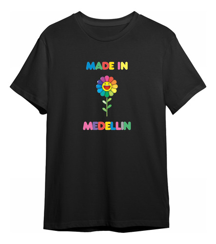 Camisetas Made In Medellin J Balvin Camisas Negras 