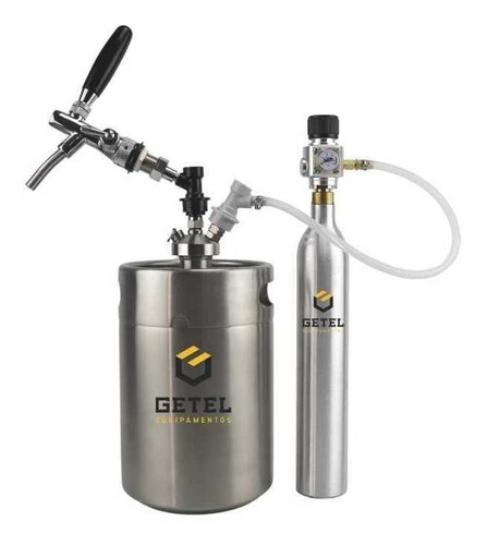 Kit Growler Ball-lock + Torneira Italiana + Cilindro 5l