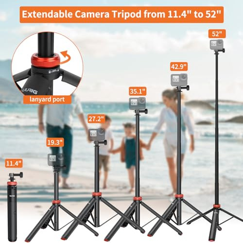 Bastón De Selfie Extensible Uurig Para Gopro Max Hero 10 9 8