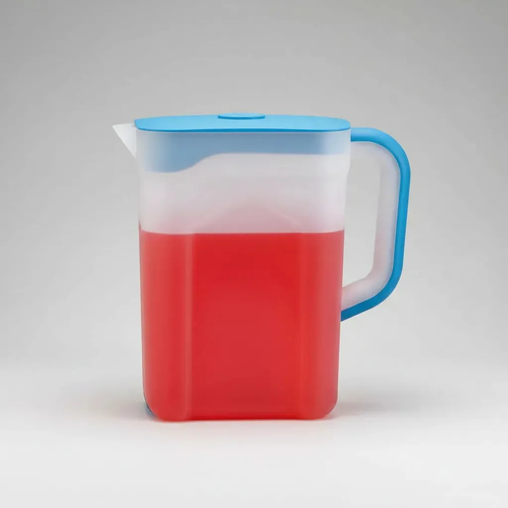 Jarra Plástico Para Agua 4 Litros Con Tapa Ranura Mezclador Blanco