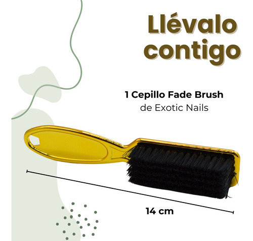 Cepillo Fade Brush Exotic Nails. Cepillo De Limpieza