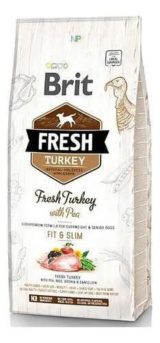 Brit Fresh Pavo Y Guisantes Perros Con Sobrepeso 12kg.