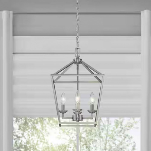 Lampara De Techo Moderna Colgante Estilo Rústico De 4 Luces Estructura Gris