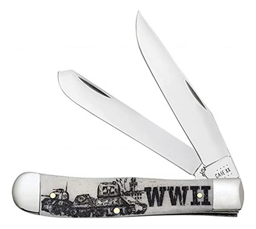 Case Xx Hunting Knives Wwii War Series Natural Bone Trapper