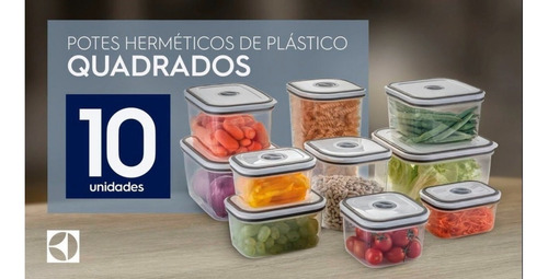 Imagem 3 de 6 de Pote De Plástico Hermético (oferta Exclusiva) - 10 Unidades
