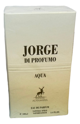 Jorge Di Aqua By Maison Alhambra Lattafa 100 Ml Edp