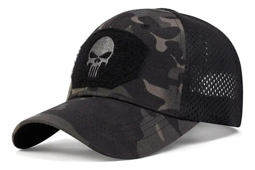 Gorra De Beisbol Unisex Militar Malla Camuflaje Punisher 