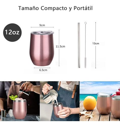 Moyac 2pzs Vaso Térmico De Acero Inoxidable For Café, Vino,