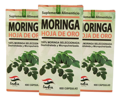 Moringa Ancestral 100 Cápsulas Pack X3
