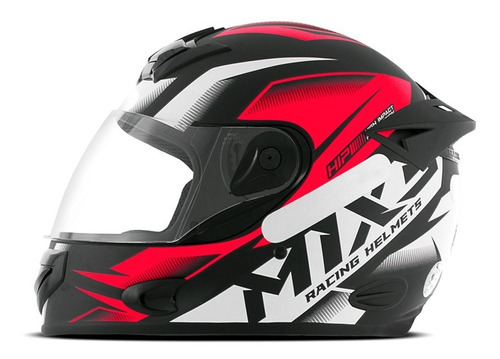 Capacete Masculino Fechado Mixs Mx2 Storm Fosco Cor Vermelho-fosco Tamanho Do Capacete 62