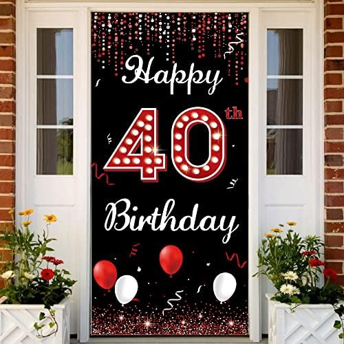 Telón De Fondo Para Puerta De 40 Cumpleaños, Decoraciones De