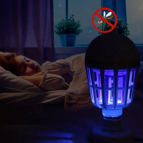 Imagen 5 de 10 de Foco Led Mata Insectos / Dual Blanco -violeta /220v