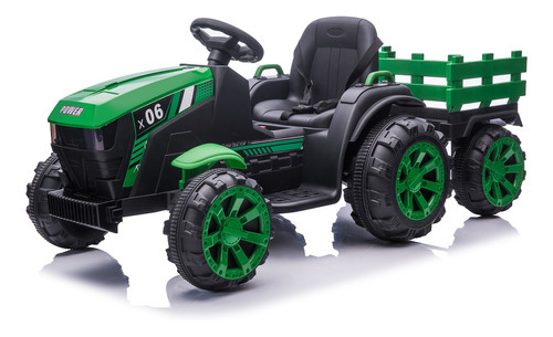 Trator Elétrico Motorizado Infantil Com Caçamba Verde