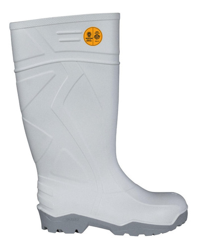 Bota Pvc V-flex 943 Punta De Acero Blanca