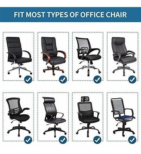 Fundas para sillas de oficina para computadora divididas Azul oscuro 