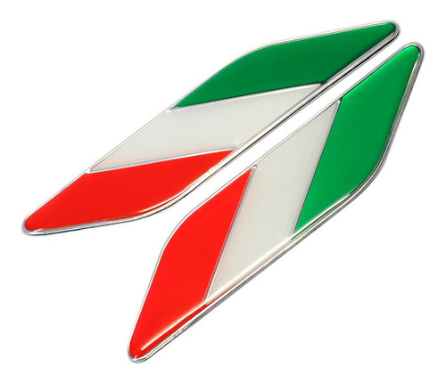 Par Logo Adhesivo Bandera Italia Para Auto
