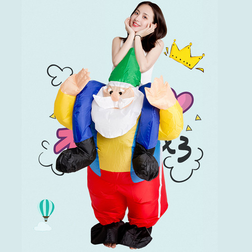 . Disfraz Inflable Navideño Para Persona Corta, Actuación
