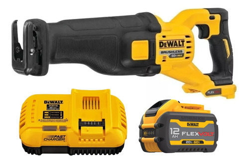 Serra Sabre Dewalt Bateria 60v 12ah Dcs389 Carregador Rapido