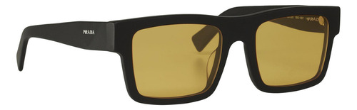Prada Spr 19ws 1bo-0b7 Square Shape Black Matte Ambar (Usado)