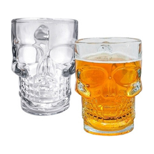 Set 2 Vasos Shoperos Calavera 530cc Cervecero, Jarra Cerveza