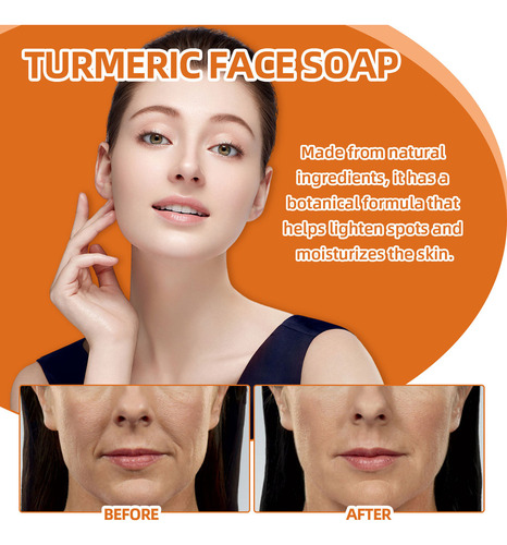, 3×jabón Limpiador Cúrcuma S, Exfoliante Natural