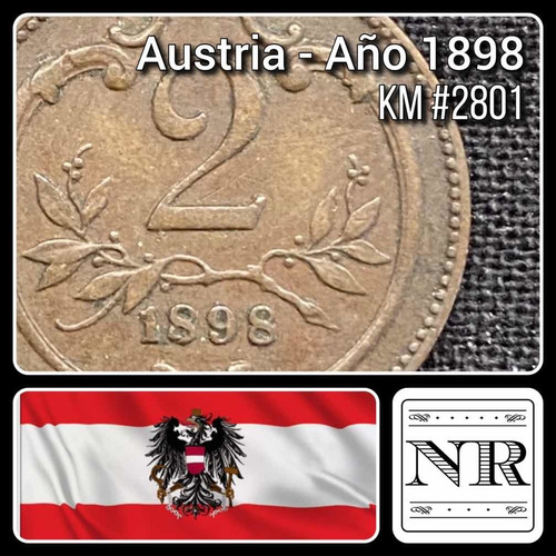 Austria / Habsburg - 2 Heller - Año 1898 - Km #2801