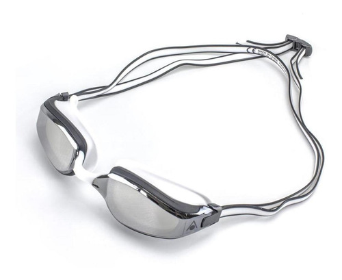 Gafas de natación Aqua Sphere Fastlane con efecto espejo, color blanco/gris