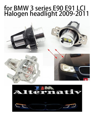 Lámpara Led Ojo De Ángel Bmw E90 Lci 07/12 40w Faro Halogeno