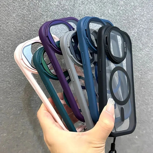 I Capa Magsafe Para iPhone Com Protetor De Câmera + Alças