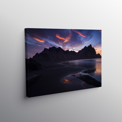 Cuadros Paisajes Iceland Sunset Vs Medidas En Lienzo Canvas Iceland Sunset 60x40