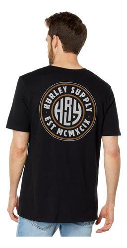 Camiseta Hurley Emblema Manga Corta Negro LG