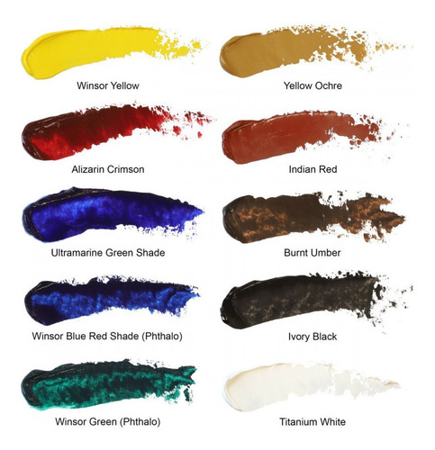 Estojo De Tinta Óleo Profissional Winsor & Newton C/10 Cores