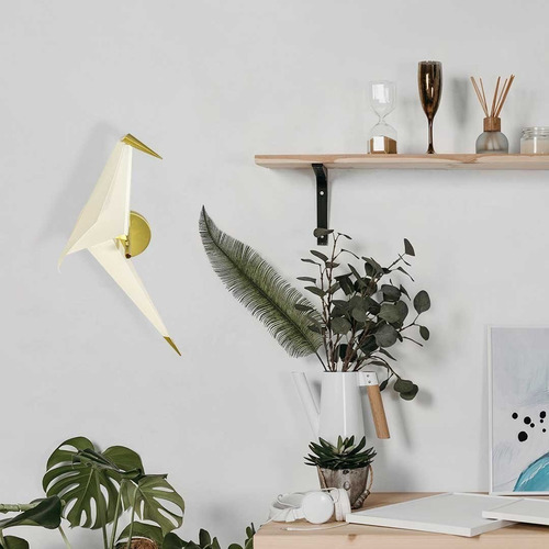 Arandela Perch Bird Pássaro Origami Led 6w St1760 Estrutura Dourado 127/220V
