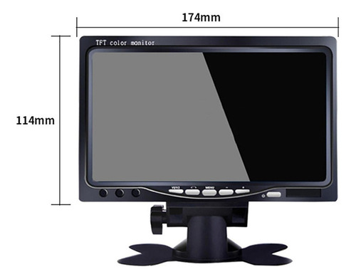 Pantalla De Monitor De Vista Trasera Tft Lcd De 7 Pulgadas,