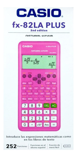 Calculadora científica Casio FX-82LA Plus Calculadora científica rosa