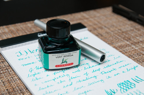 Tinta J.herbin Pluma Fuente - 30 Ml - Vert Reseda