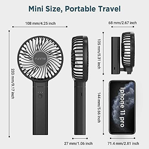 Ventilador Portatil Para Hora Uso Usb Plegable Bateria