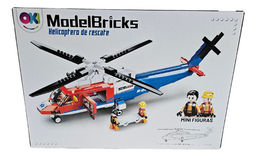 Bloques Helicóptero De Rescate 402 Piezas Model Bricks