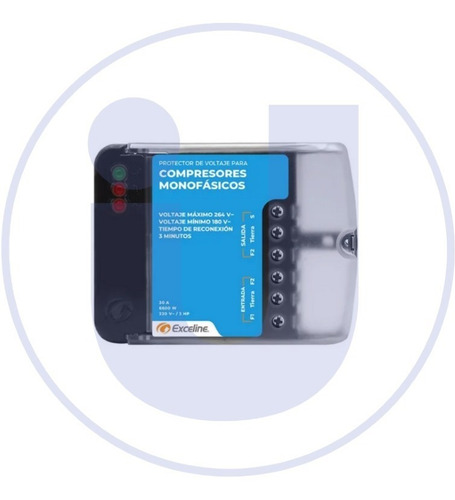 Imagen 2 de 2 de Protector De Voltaje 220v Compresor Monofásico Exceline