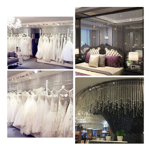 2 Unidades Cortina De Boda Con Cuentas Acrílicas De Cristal