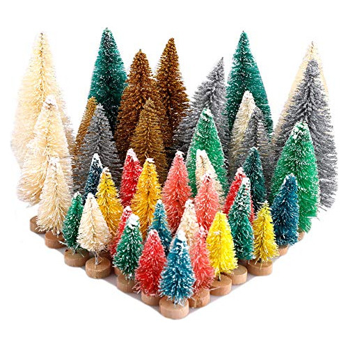 40 Mini Árboles De Navidad, Pino En Miniatura, Árboles De Ni