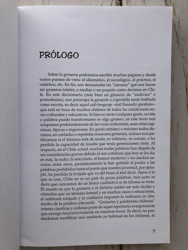 Groserías Y Palabrotas Chilenas / Profe. Jaime Campusano (Usado)