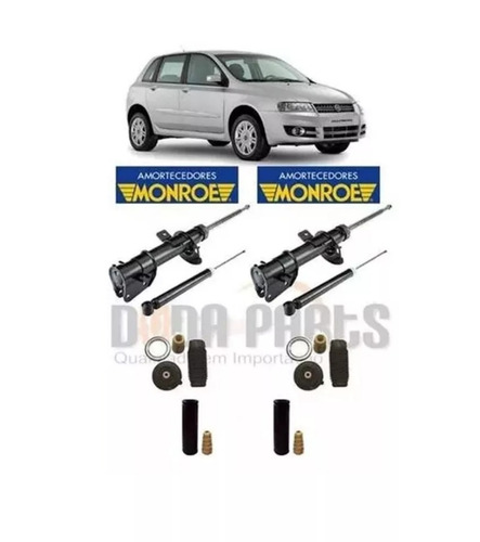 04 Amortecedores Originais Monroe + Kit´s Fiat Stilo 8v 16v